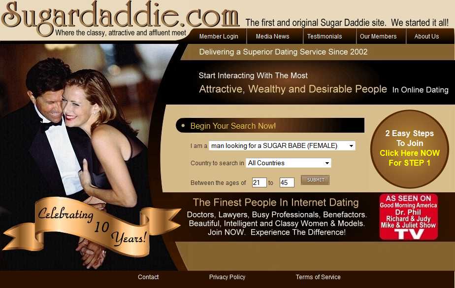 Sugardaddie.com screen1