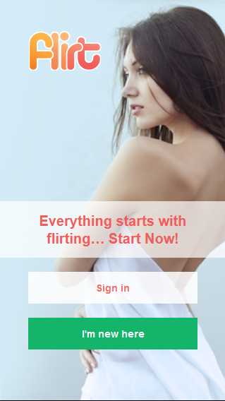 Flirt.com mobile screen